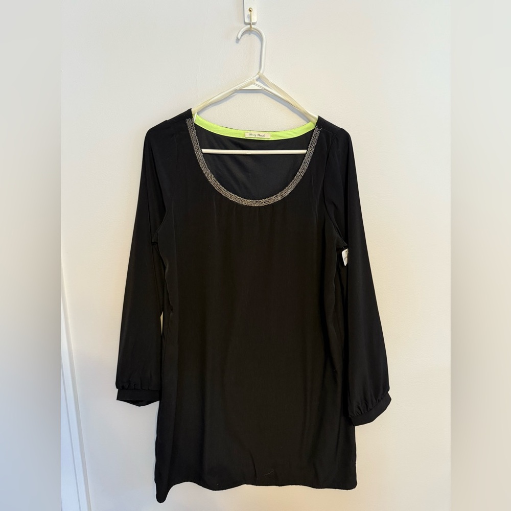 NWT Honey Punch Black Shift Dress